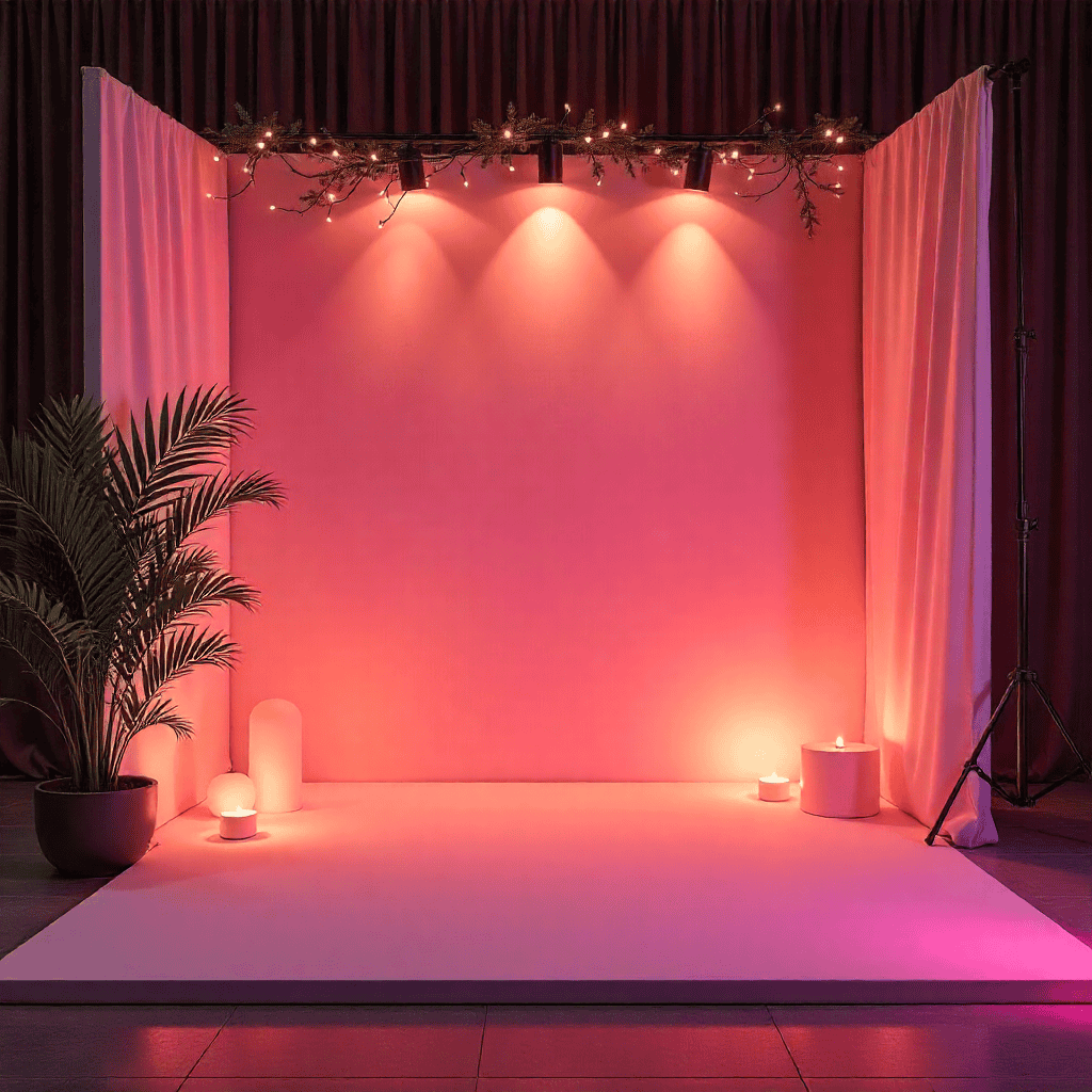 Custom photo zone backdrop installation